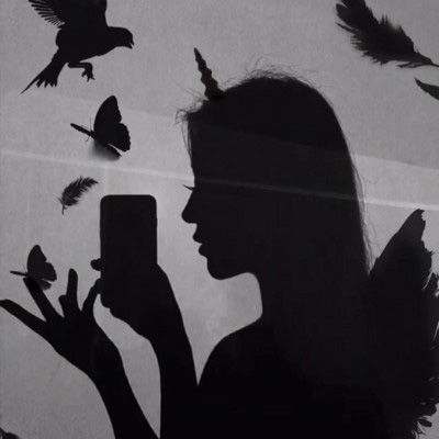 黑白背影头像女生侧脸女生伤感的头像合集
