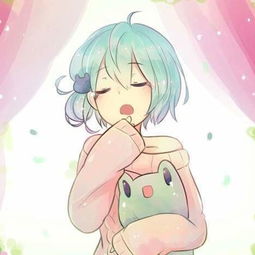 二次元头像少女水边站立珊璞