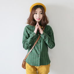 秋季女装外套新款格子修身棉女士衬衣批发韩版外贸女式长袖衬衫