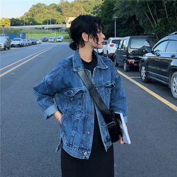 ins2019春秋新款宽松短款bf风牛仔褂外套女韩版牛仔服上衣百搭潮