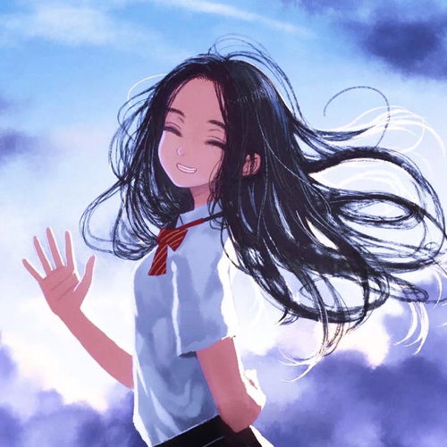 动漫女生头像好想见你一面,陪你看日出日落