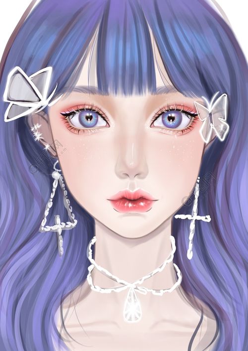 蝴蝶仙境治愈唯美女孩手绘插画免费下载插画图片2000像素千图网